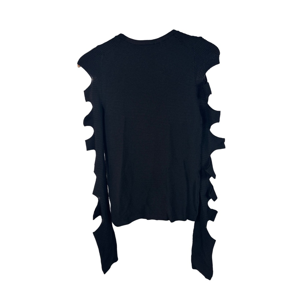 Skull Cashmere Tyrone Slash XS Black Pullover‎ Cutout Sleeve Knit Top Sweater - Picture 6 of 8